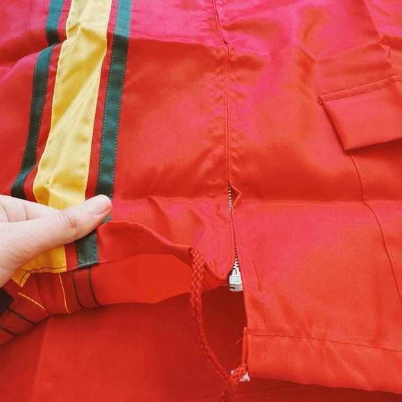 Swingster, Men’s Red Jacket with Striped Detail - Picture 4 of 5